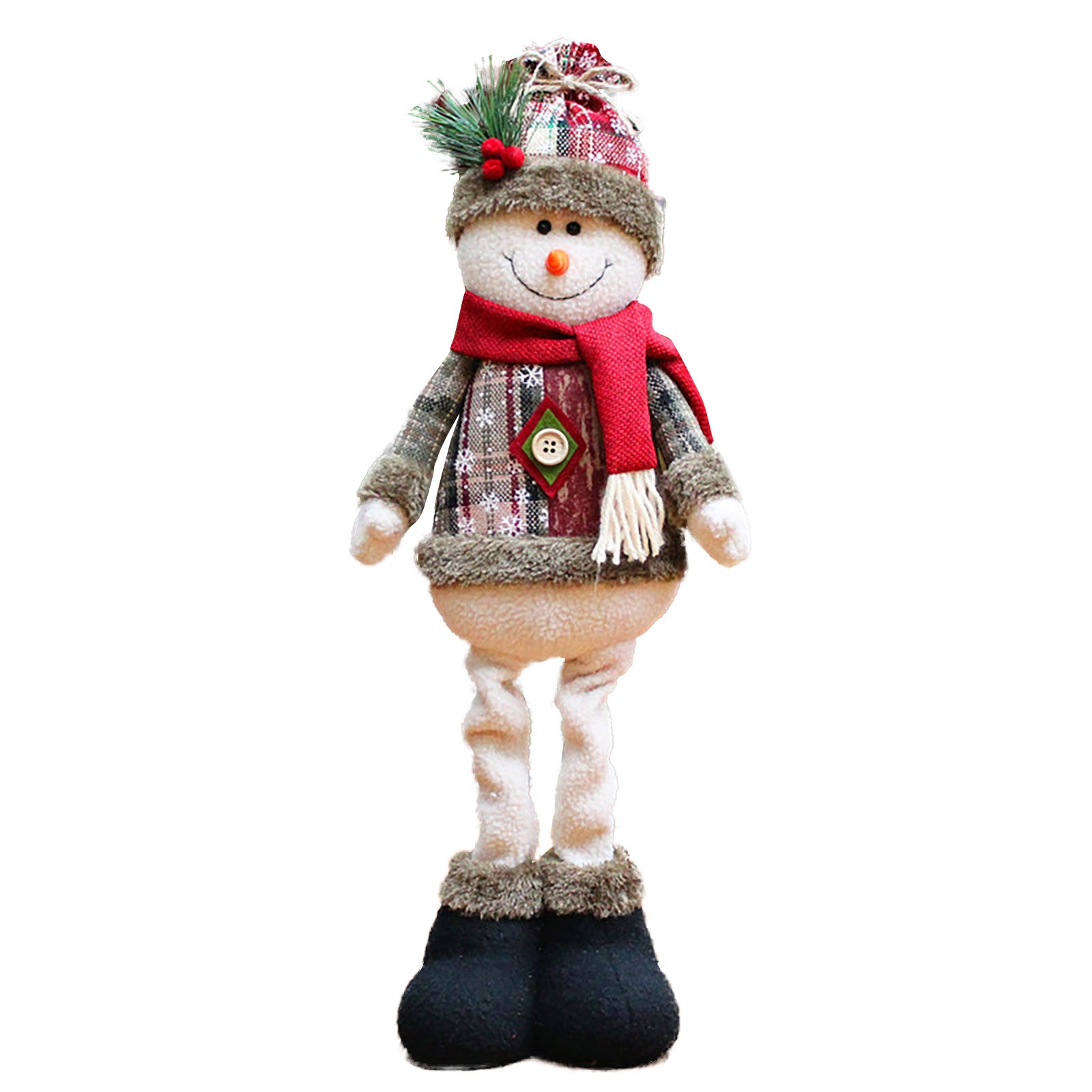 Tegooe Set of 3 Plush Christmas Dolls - Extendable Legs Santa