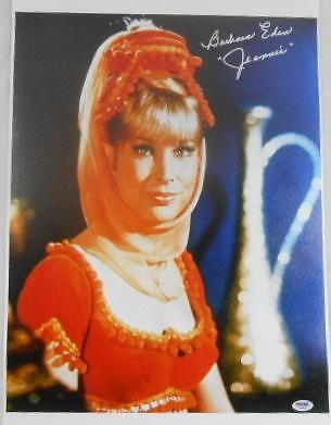 BARBARA EDEN SIGNED I DREAM OF JEANIE 16X20 AUTOGRAPH CANVAS INSCRIBED PSA/DNA