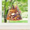(US Local)Acrylic Skull Haystack   DIY Hanging Diamond Art Kits Wall Door Decoration