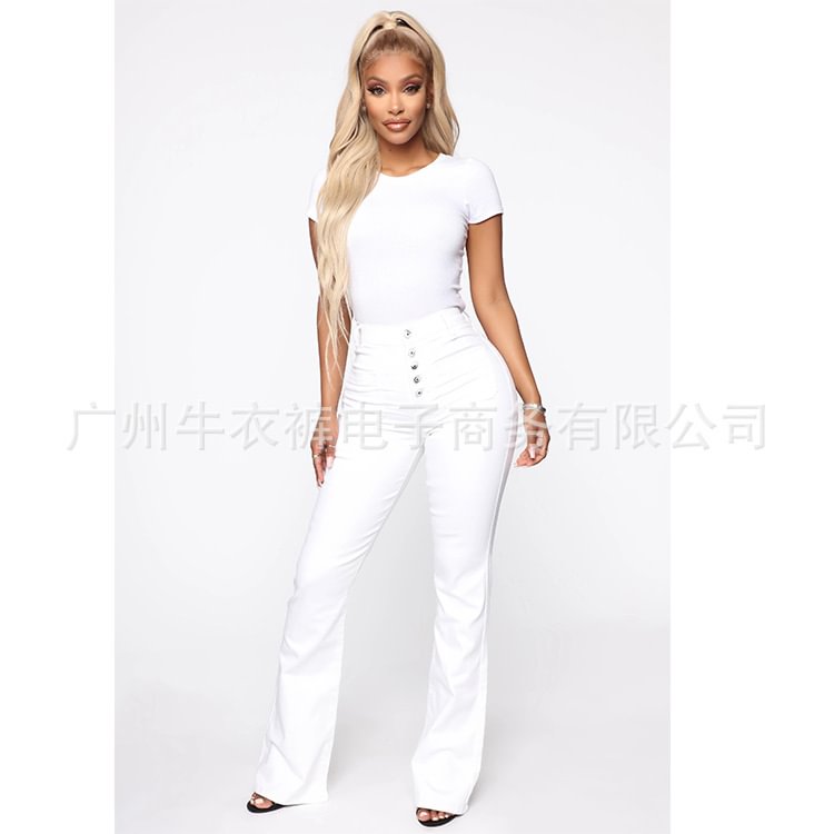 Sell Women's Jeans Clinch Patch Pocket Washed Trousers
