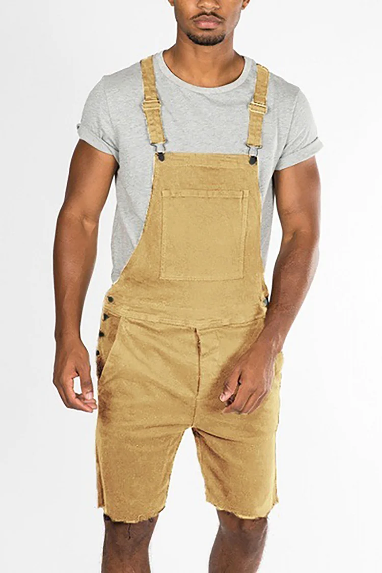 Men's Retro Short With Pocket Cargo Pants Overall