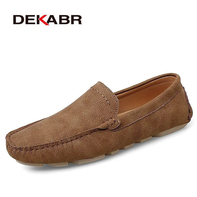 DEKABR Plus Size 38~47 Men Loafers Fashion Summer Casual Shoes Classics Lightweight Men Driving Shoes Non-slip Flat Shoes