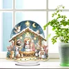 Diamond Painting Acrylic Easter Nativity Desktop Ornaments for Bedroom Table Decor