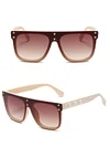 Oversized Square-Frame Acetate Sunglasses
