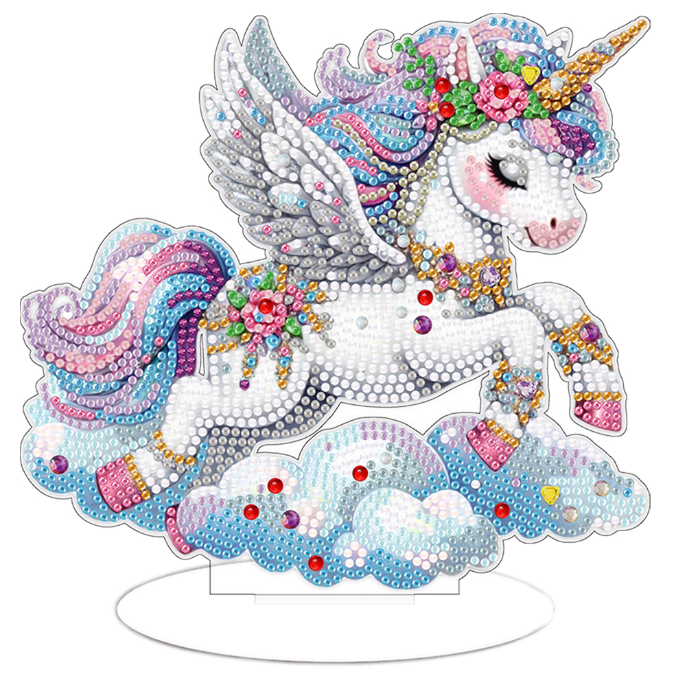 DIY Acrylic Special Shaped Desktop Diamond Art Kits (Cloud Unicorn)