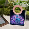Sac &agrave; main en peinture en diamant 5d en paon DIY avec poign&eacute;e ronde, kit de peinture en diamant, sac &agrave; peinture diamant pour femmes, voyages pour shopping occasionnel, usage quotidien