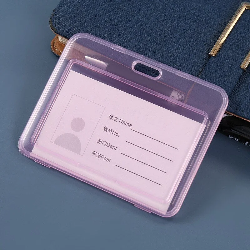 Transparent PVC Card Cover Sleeve Business Bus Bank Credit Card Badge Bag Student Kid Women Waterproof Clear ID Card Holder Case