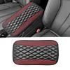 Car Center Console Cover, Universal Leather Waterproof Armrest Seat Box Cover Protector, Comfortable Car Decor Accessories Fit for Most Cars, Vehicles, SUVs-Wine Red