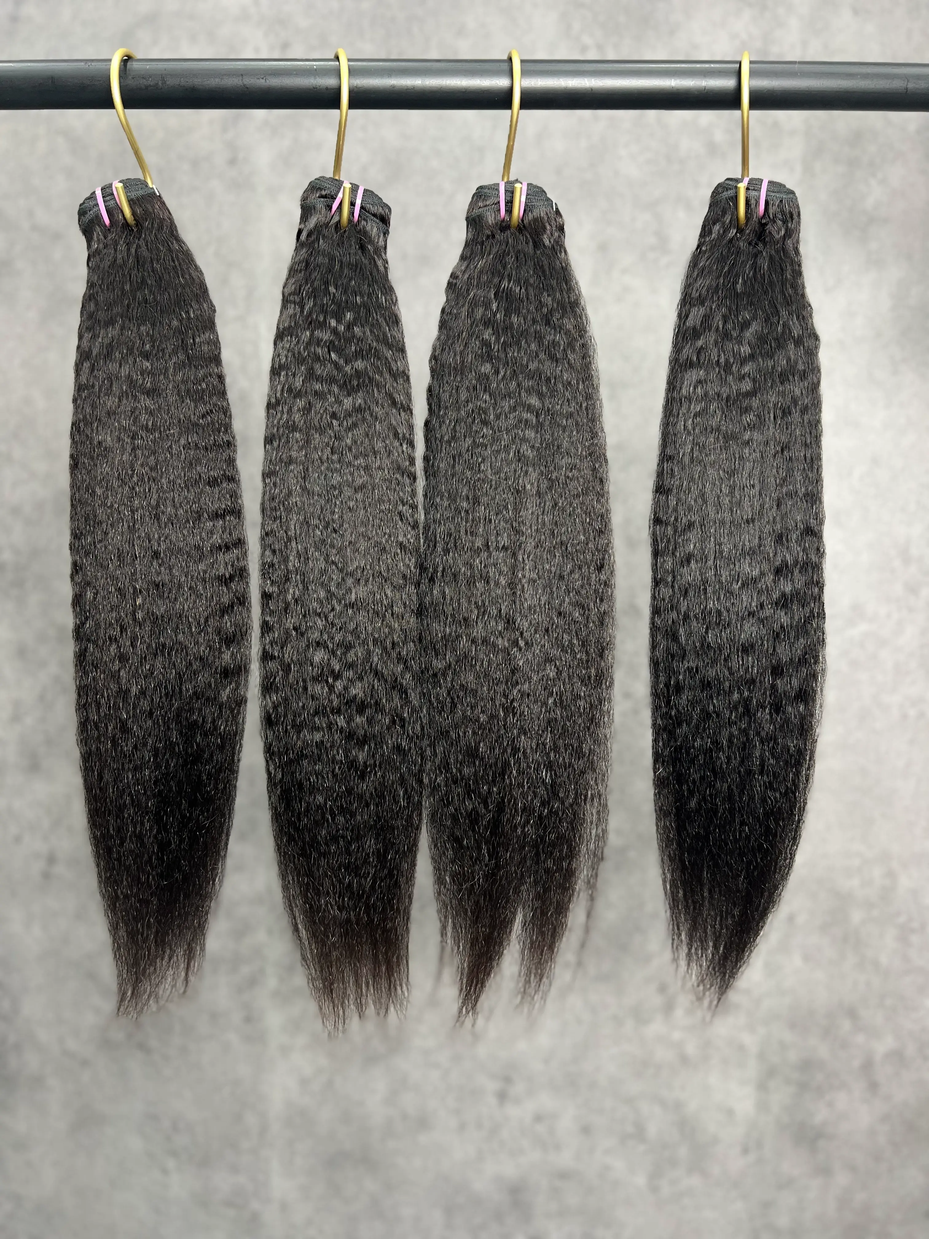 4PCS Kinky Straight Top Vrigin Hair Bundles | 12–30 Inch | Boruihair | 100% Human Hair
