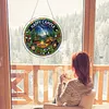 Diamond Painting Single-Sided Acrylic Happy Camper Pendant for Home Wall Door and Window Decoration