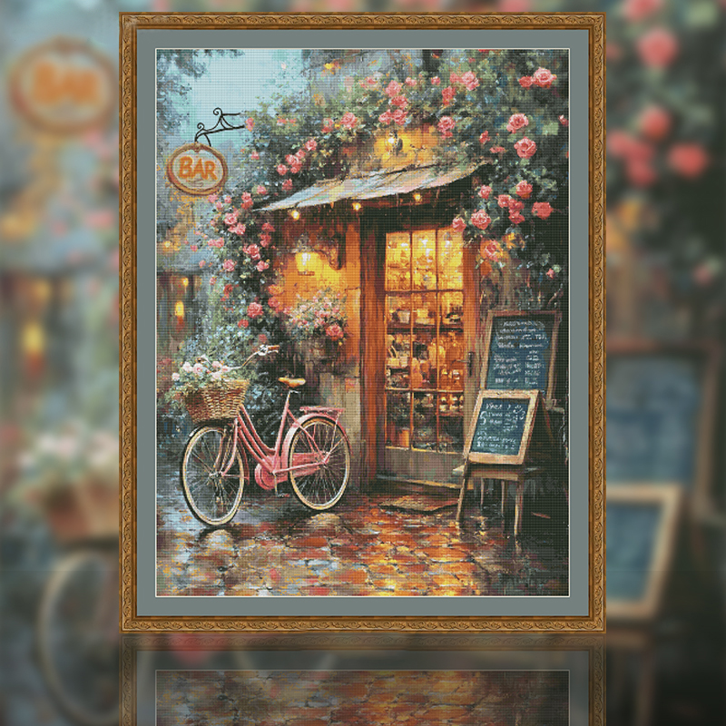 【Fairy Brand】Cozy Tavern Full 14CT Pre-stamped Canvas(80*100cm) 133 Colors Egyptian Cotton Cross Stitch