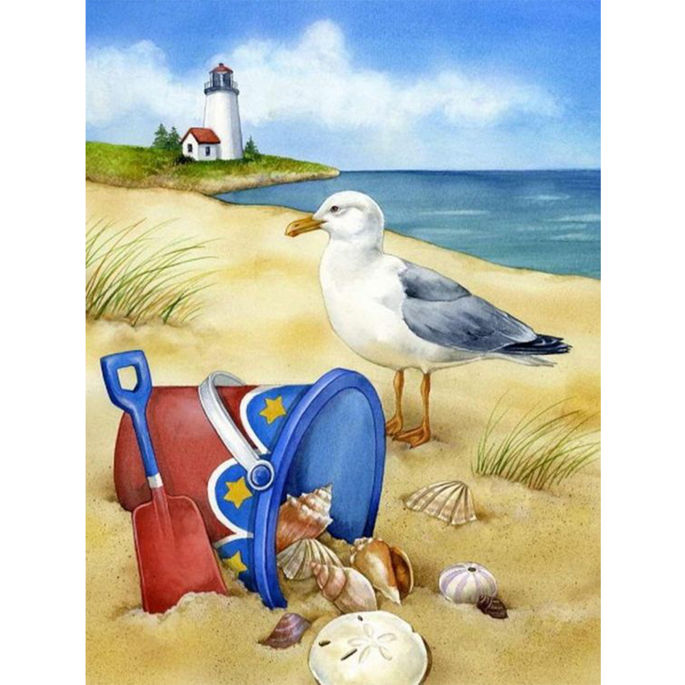 

Seaside Bird - Round Drill Diamond Painting - 30*40CM, 501 Original