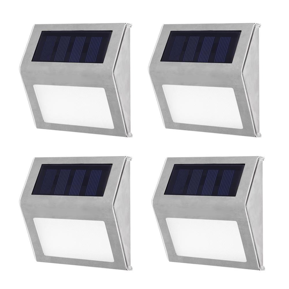 

Stainless Steel 3LED Solar Stair Courtyard-Solar Light, Silver, 501 Original