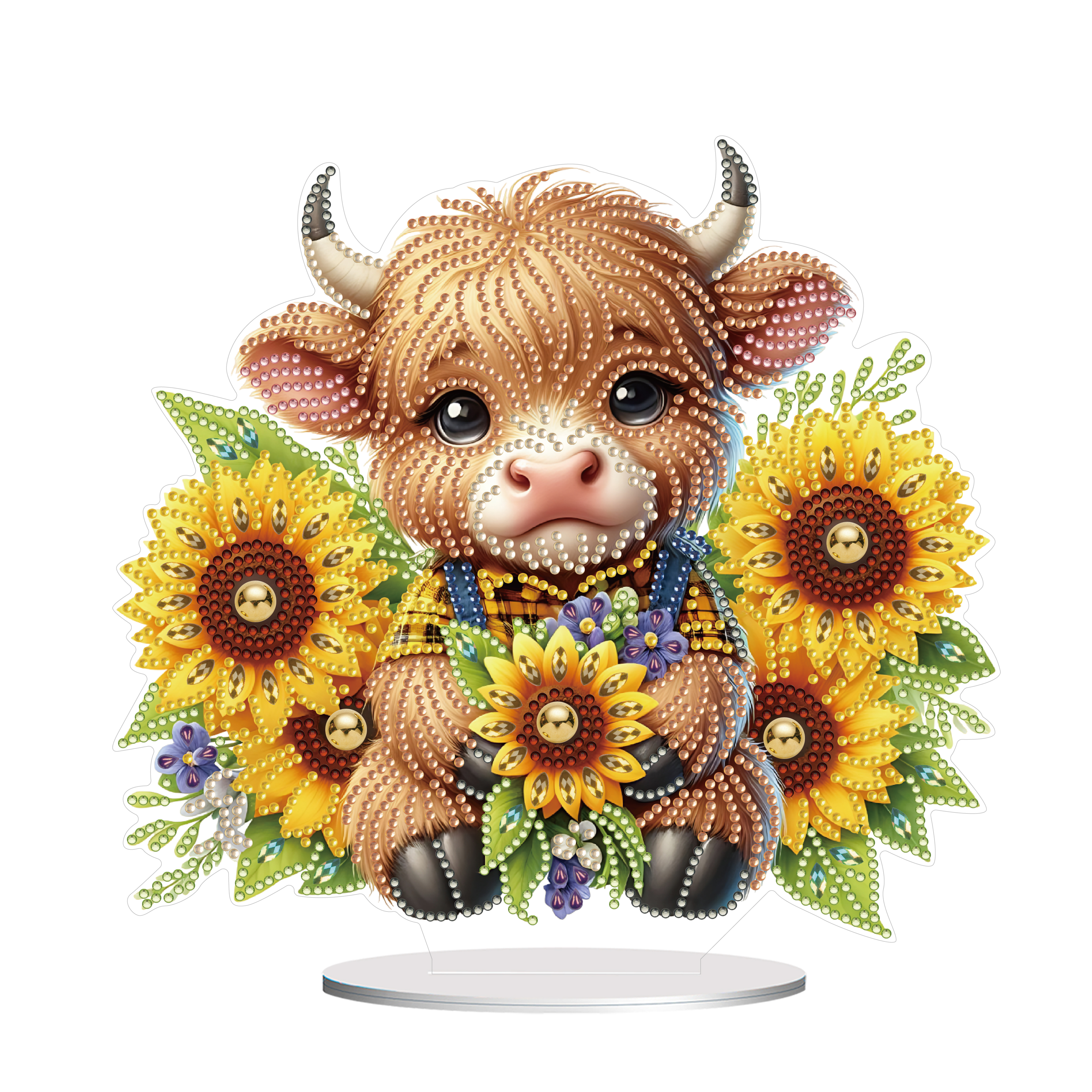DIY Acrylic Diamond Painting Desktop Tabletop Ornament Sunflower Cattle-Guru-buzz