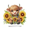 Diamond Painting Decor Acrylic Sunflower Cattle Desk Ornament