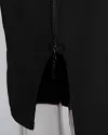 Sexy Zipper Up Split Bodycon Dress Black Dresses