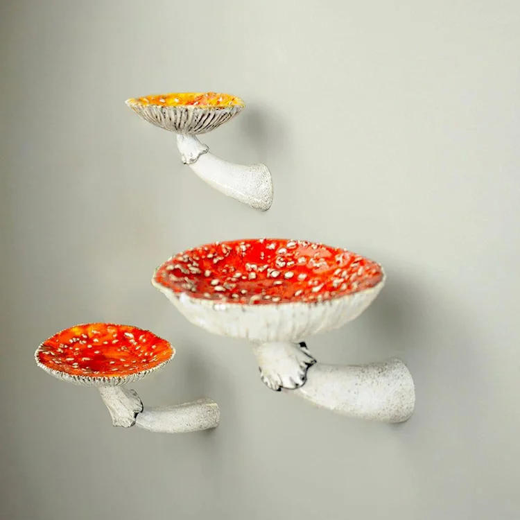 Wall Floating Mushroom Hanging Shelf