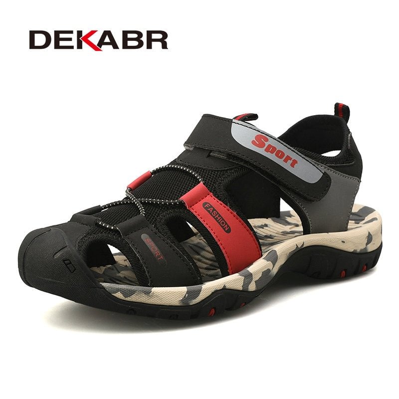 DEKABR Brand New Summer Men Sandals Fashion Design Breathable Mesh Casual Beach Shoes Men Soft Bottom Outdoor Sandals Size 45