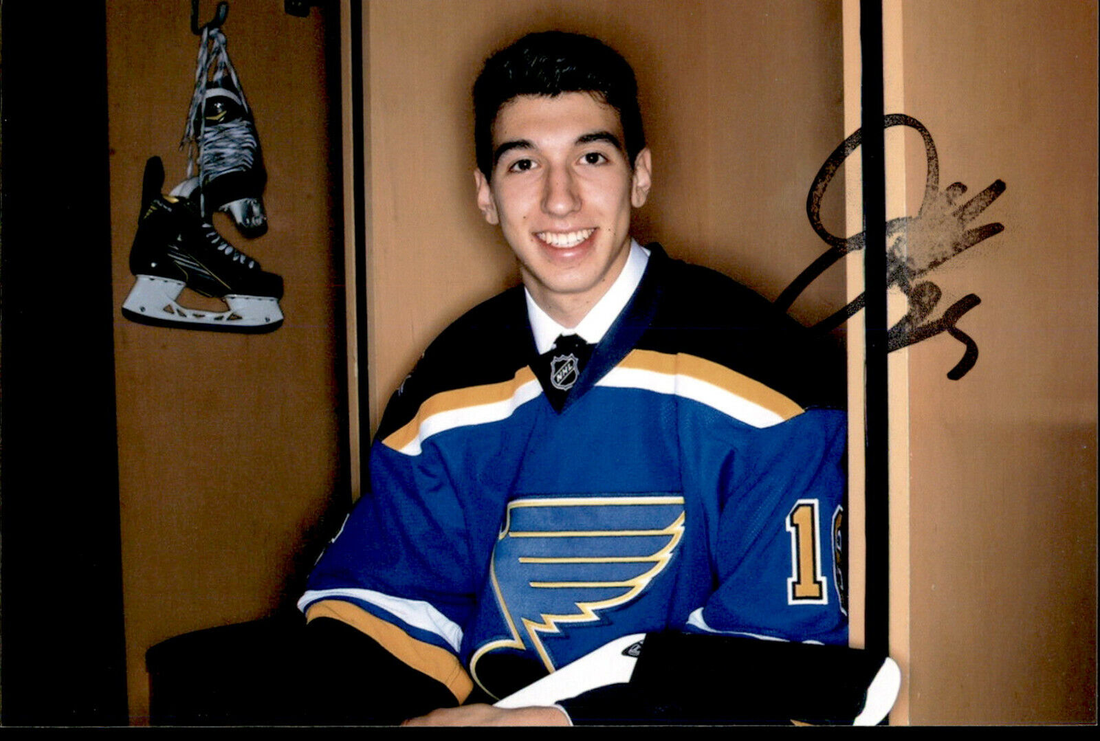 Jordan Kyrou SIGNED autographed 4x6 Photo Poster painting ST LOUIS BLUES * SMUDGED* #2