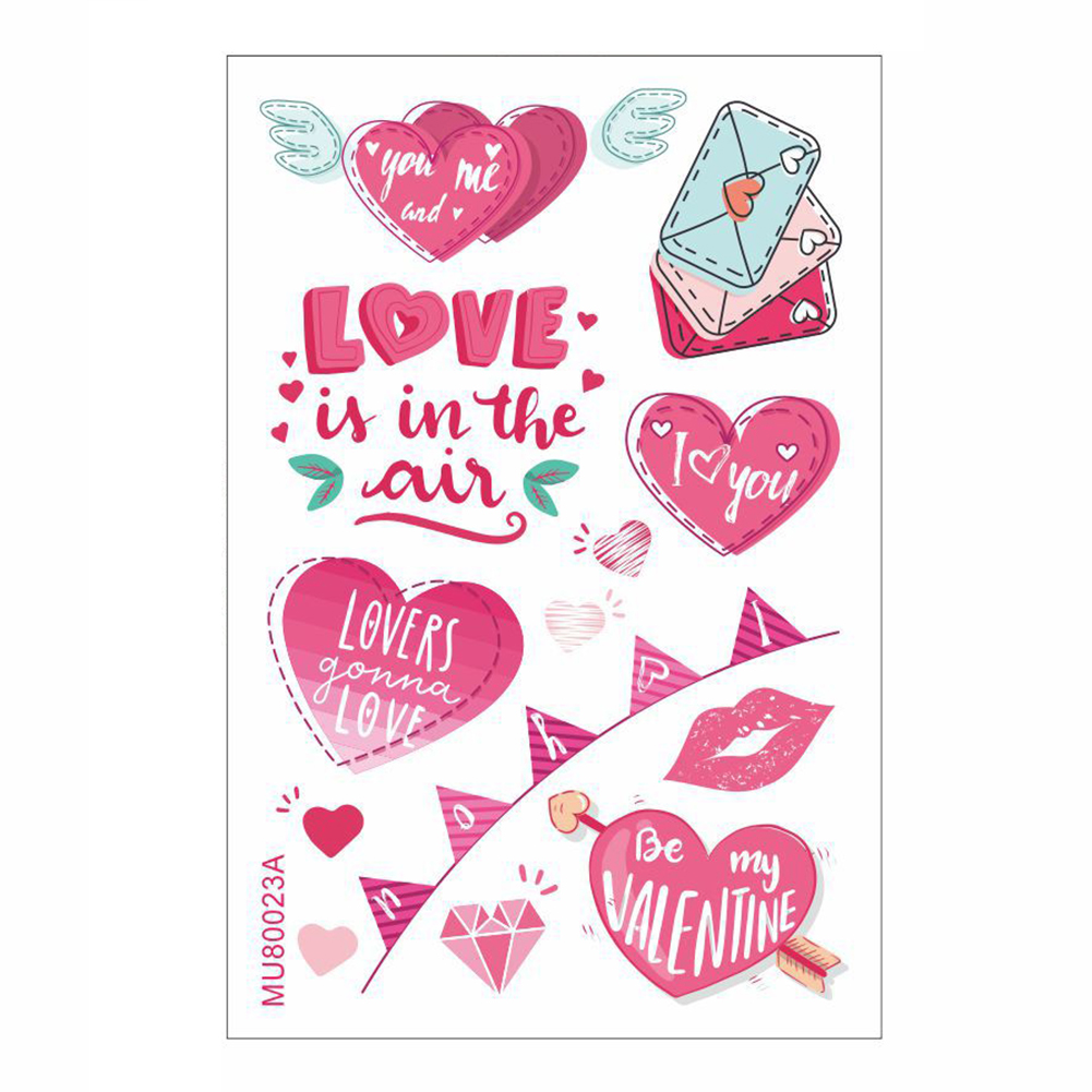 

Love Heart Pink Cute Luggage Cup Removable Wall Stickers for Valentine Day, 501 Original