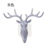 Deer head Self Adhesive Wall Hanger Hook resin craft key/cap/clothes claw ornament hanger Holder Home Decorations Accessories