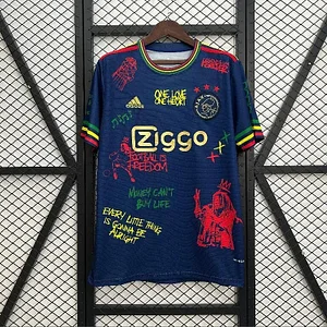 2025/2026 Ajax Graffiti version Navy blue Football Shirt 1:1 Thai Quality