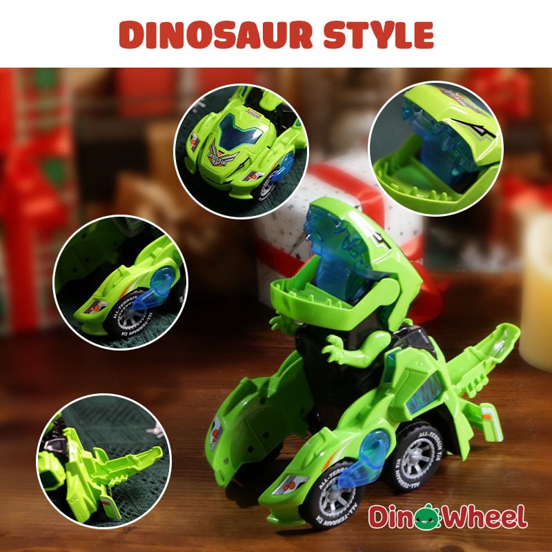 led dinosaur transformation car toy