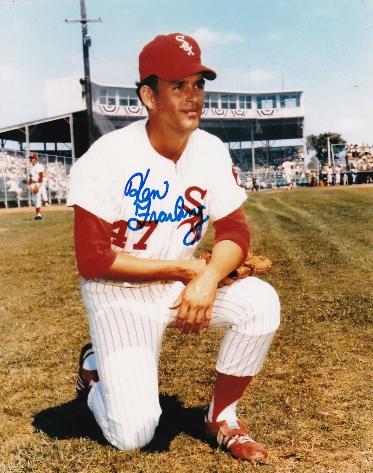 KEN FRAILING CHICAGO WHITE SOX ACTION SIGNED 8x10