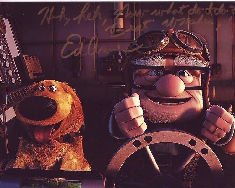 ED ASNER signed 8x10 DISNEY UP CARL FREDRICKSEN Photo Poster painting GREAT CONTENT!