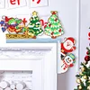 (US Local)Christmas Tree Santa Claus Snowman Diamond Painting Door Corner Sign for Home