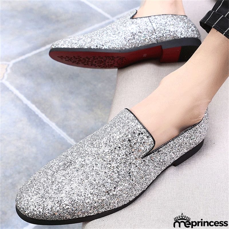 Men's Fashion Glitter Party Dress Shoes
