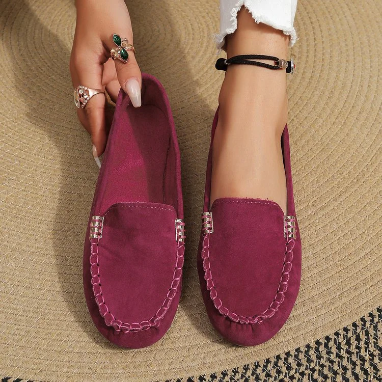 Flat Heel Women's Shoes Soft Sole Soft Surface Casual Women's Loafers Radinnoo.com