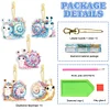 5Pcs DIY Snail Double Sided Special Shaped Diamond Painting Keychains