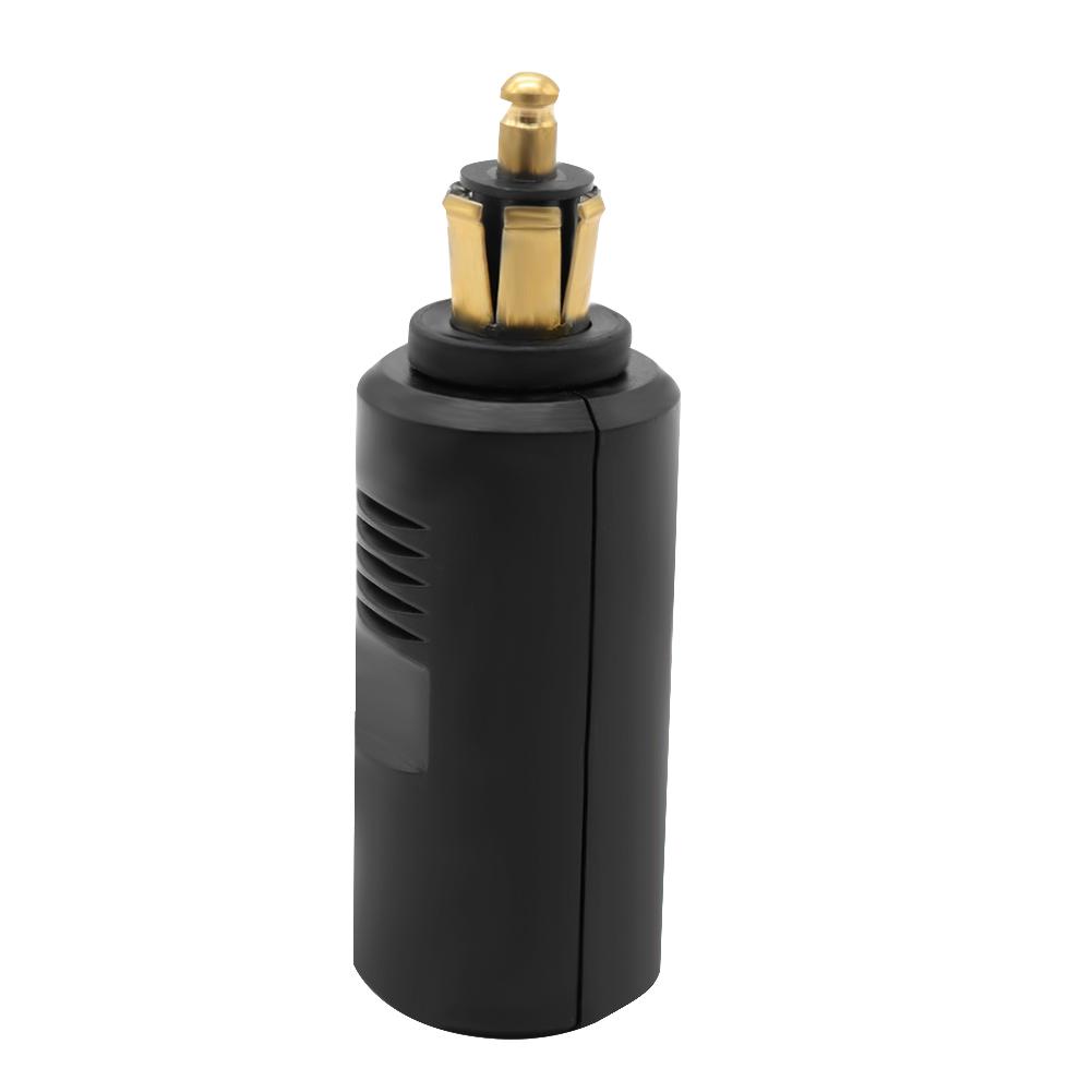 

12V European Plug Motorcycle DIN Socket Cigarette Lighter Adapter Black, 501 Original