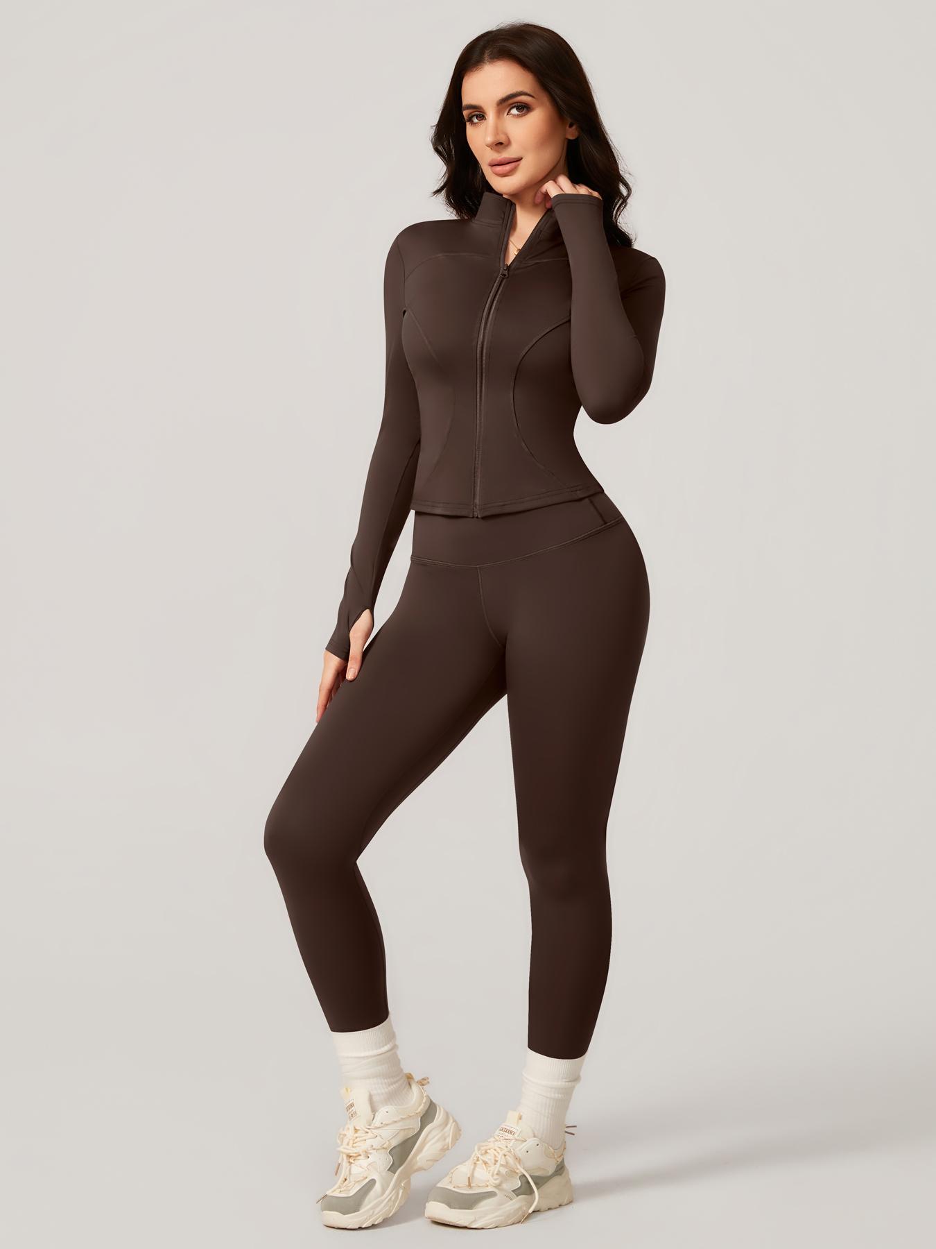 Women's Two-Piece Slim-Fitting Workout Set, Long Sleeve Top and Below-Ankle Sports Pants with Natural Waistline, All-Season Wearable Comfort Tracksuit Set, Stretchy Suit Set, Sportswear Set Women's Two-Piece Slim-Fitting Workout Set, Long Sleeve Top and Below-Ankle Sports Pants with Natural Waistline, All-Season Wearable Comfort Tracksuit Set, Stretchy Suit Set, Sportswear Set