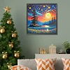 Diamond Painting-DIY Full Round Drill Lakeside Sunset