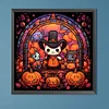 (40*40cm)Pumpkin Party - Round Partial AB Drill Diamond Painting