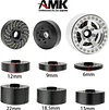 AMK 4pcs Brass Wheel Weights, 1/10 Brass Wheel Hex Hub Adapter for 1.9in / 2.2in Beadlock Wheel Rim RC Crawler Car Axial SCX10 Capra TRX4 TRX6 Weights (4pcs 12mm Brass Weights)