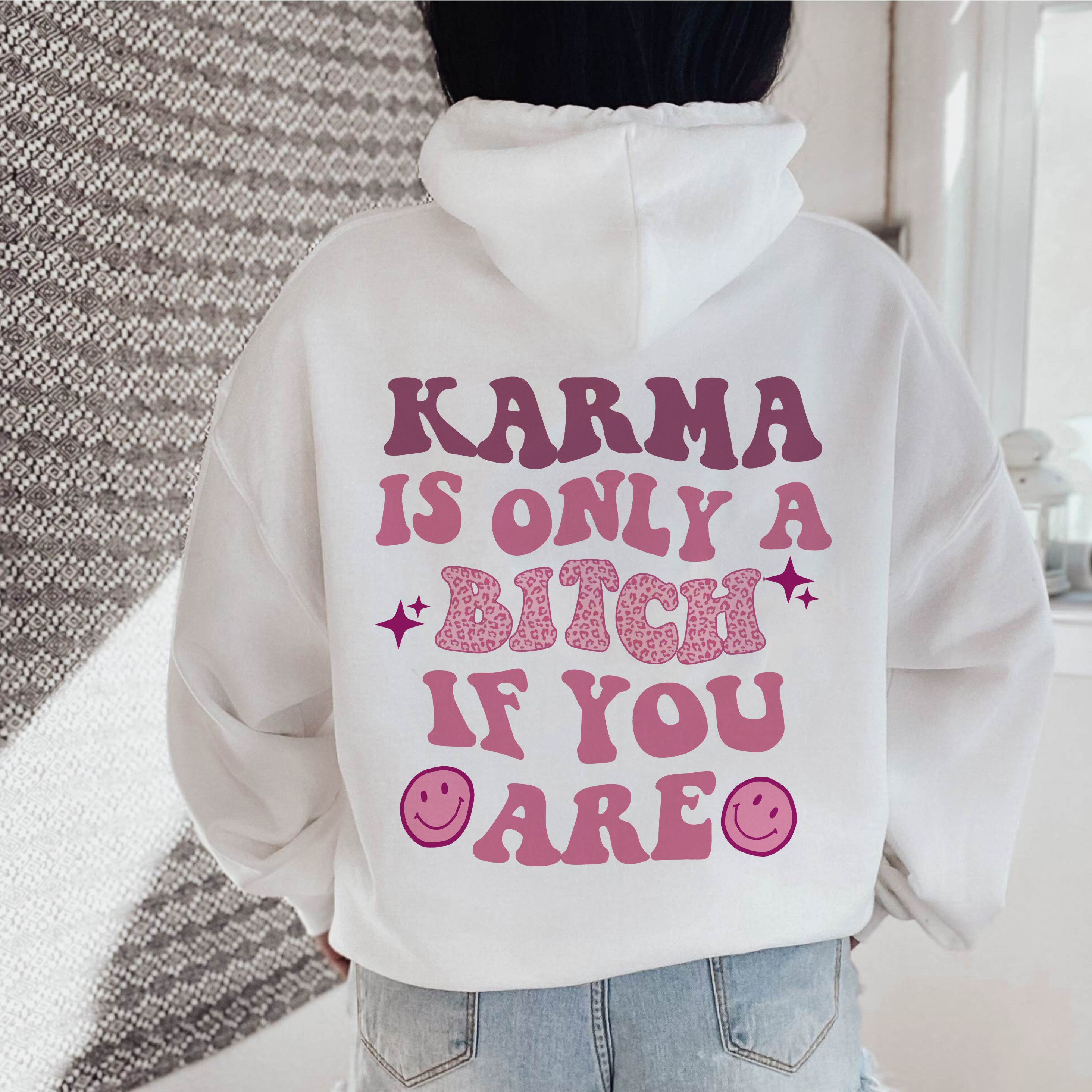 Karma Is Only A Bitch If You Are Women's Casual Hoodie / [blueesa] /