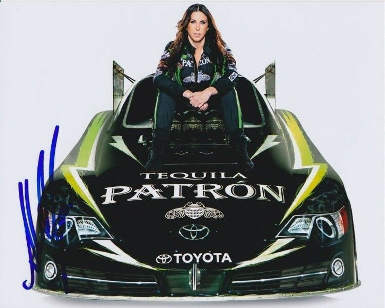 Alexis dejoria signed autographed nhra 8x10 Photo Poster painting