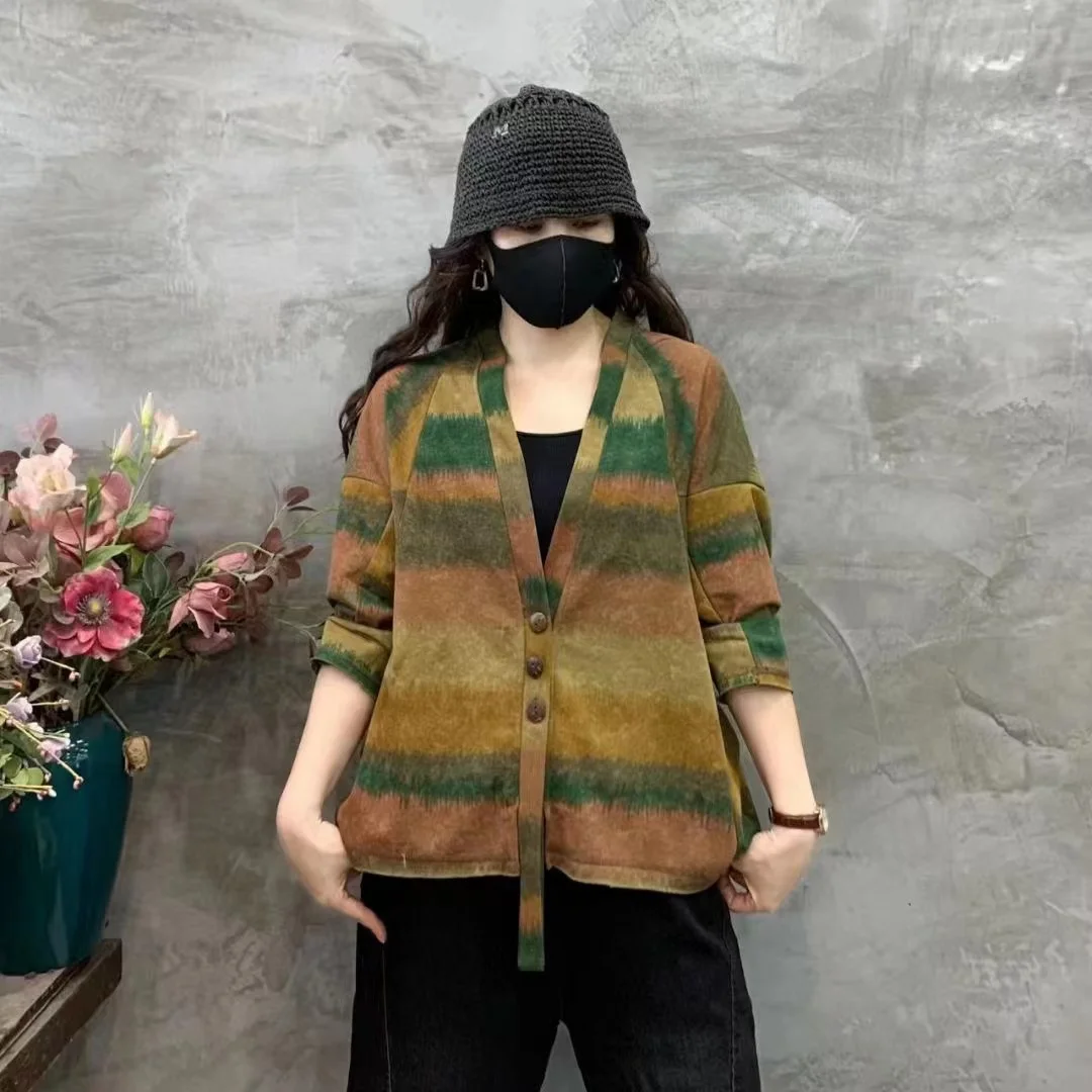 Chicfifth Sweater Women Winter Long Sleeve High Quality Autumn Vintage Top Knitted Cardigan