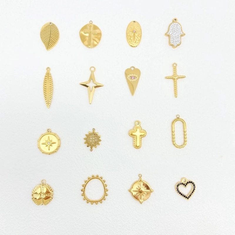 1 Piece 304 Stainless Steel Solid Color Jewelry Accessories Pendant