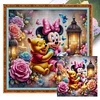 Mickey Winnie And Candle-11CT Stamped Cross Stitch 50*50cm/19.69*19.69in