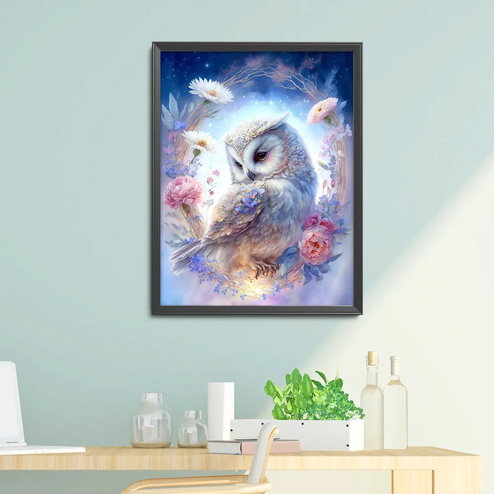 Full Embroidery cotton Thread 11CT Printed Owl Cross Stitch Kit Artwork