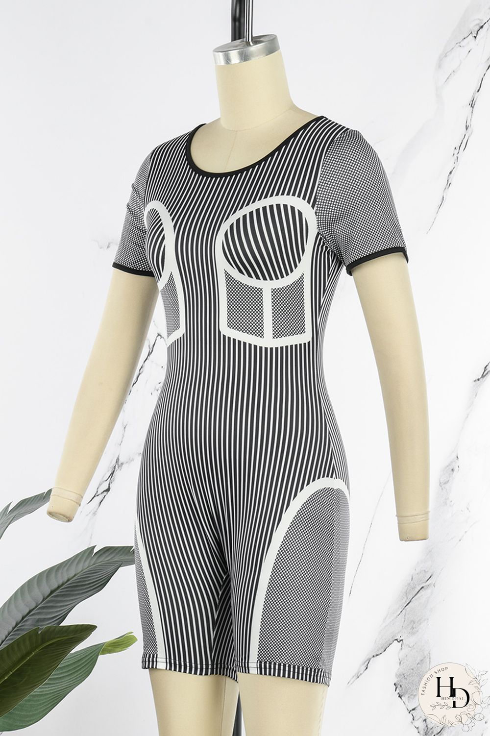 Pink Sexy Striped Print Patchwork O Neck Skinny Jumpsuits