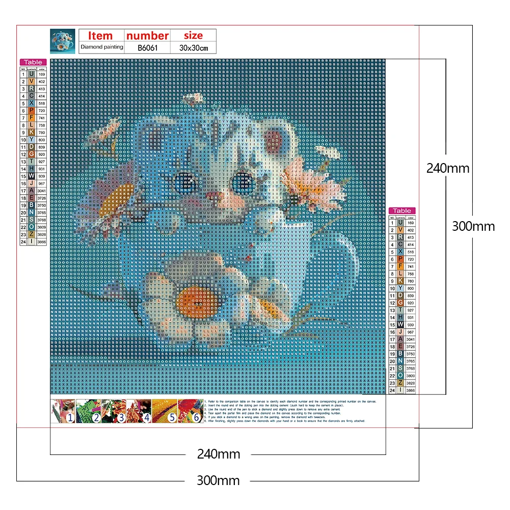 Diamond Painting - Full Round Drill - Tiger(Canvas|30*30cm)