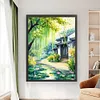 Willow Cottage-14CT Stamped Cross Stitch 45*60cm/17.72*23.62in (Big Size) tapestrymarket