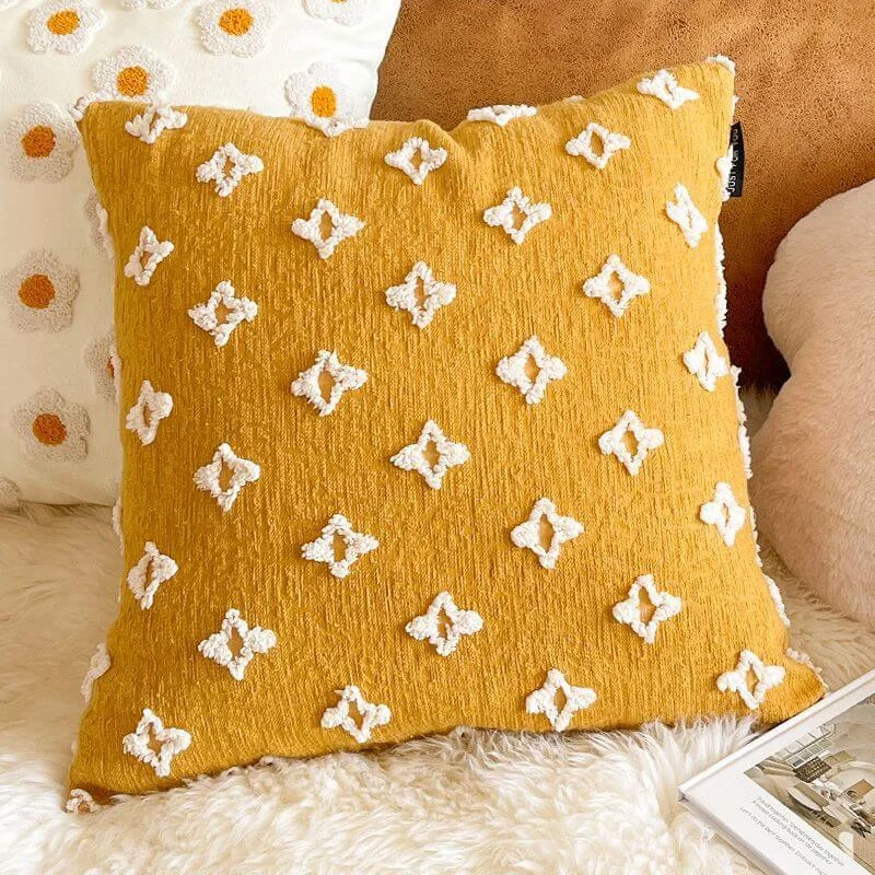 Mewaii® Decorative Boho Pillow Covers Linen Striped Jacquard Pattern Cushion Covers for Sofa Couch Living Room Bedroom