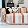 🛋️ COUVERTURE DE CANAP&Eacute; EN CHENILLE &Agrave; RAYURES &ndash; PROTECTION & &Eacute;L&Eacute;GANCE!