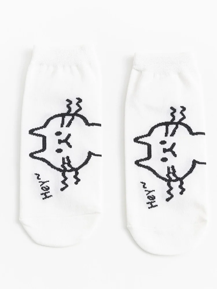 Cute Animal Lover Embroidered Knit Socks